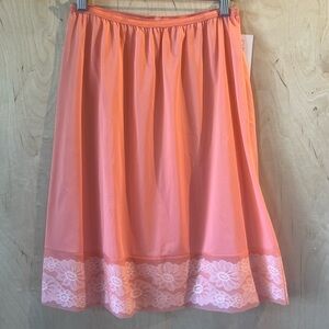 Coral Vintage Slip Skirt | Large